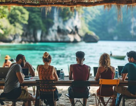 Digital Nomads in the beach